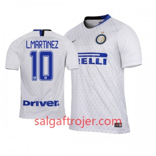 Inter Milan Fodboldtrøjer Lautaro Martinez 10 Udebanesæt 2018/19 Kort ærmer Inter Milan Fodboldtrøjer Lautaro Martinez 10 Udebanesæt 2018/19 Kort ærmer